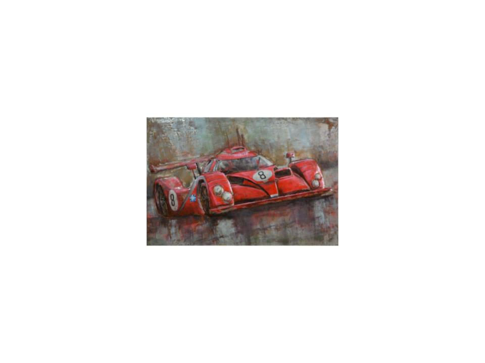 Thumbnail: Red Number 8 Sport Car Wall Decor in Iron