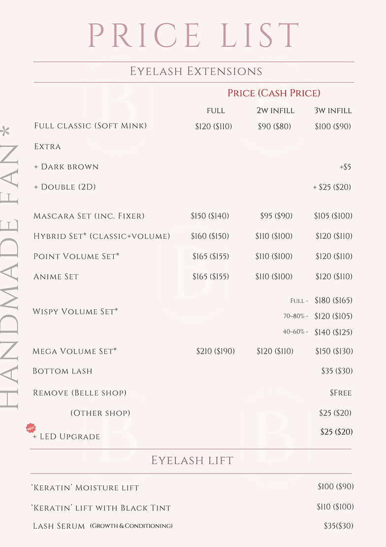 lash extension price