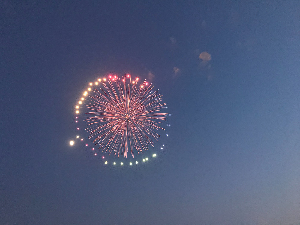 月と星と花火 月と星と花火