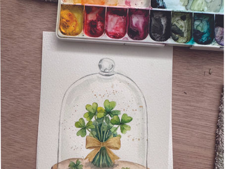 Shamrocks Under Glass Painting Tutorial