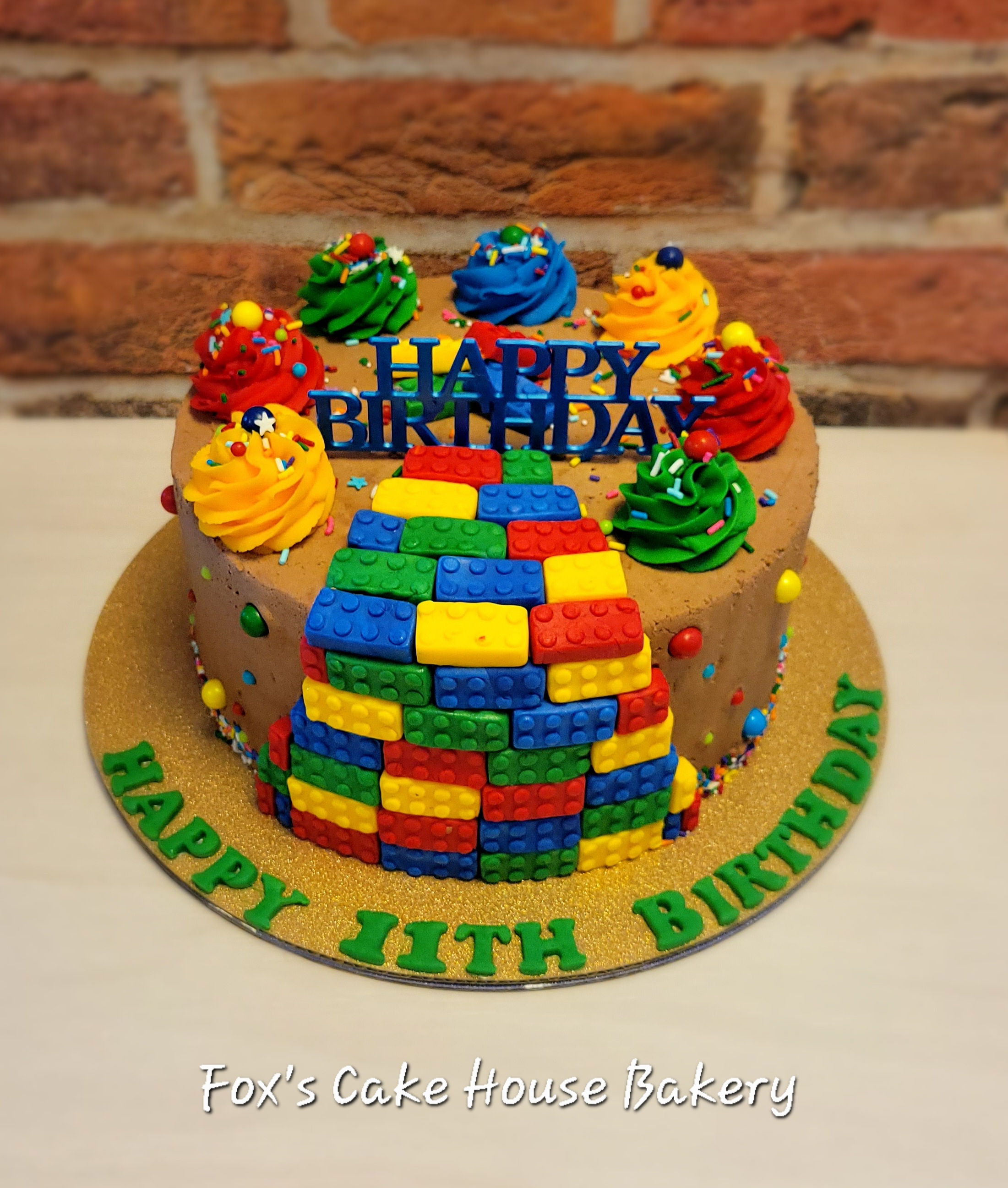 Lego birthday cake