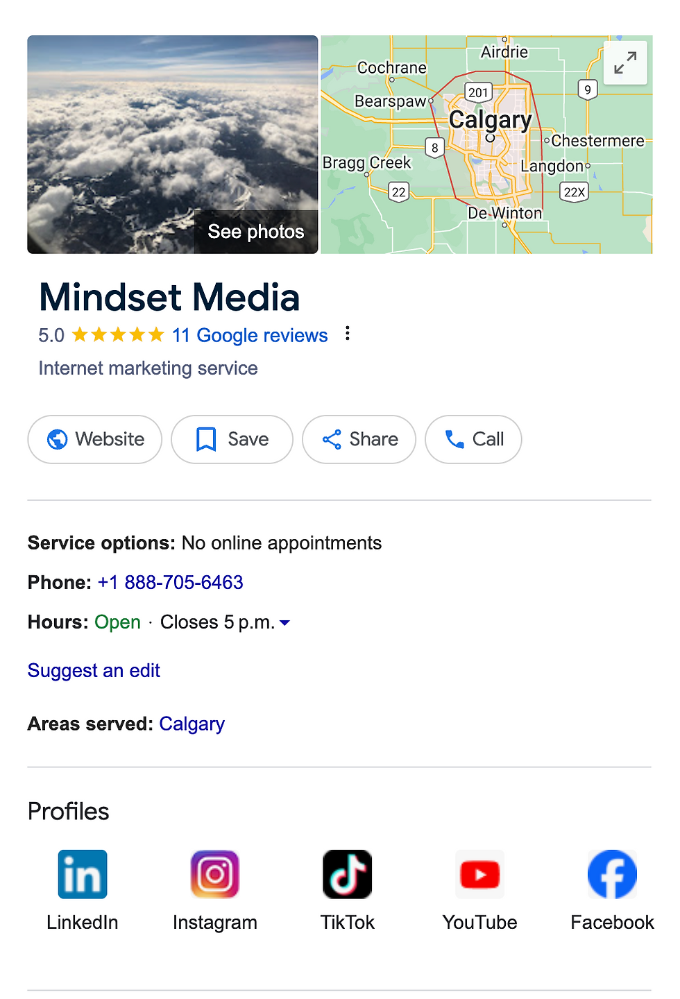 mindset media google my business profile example