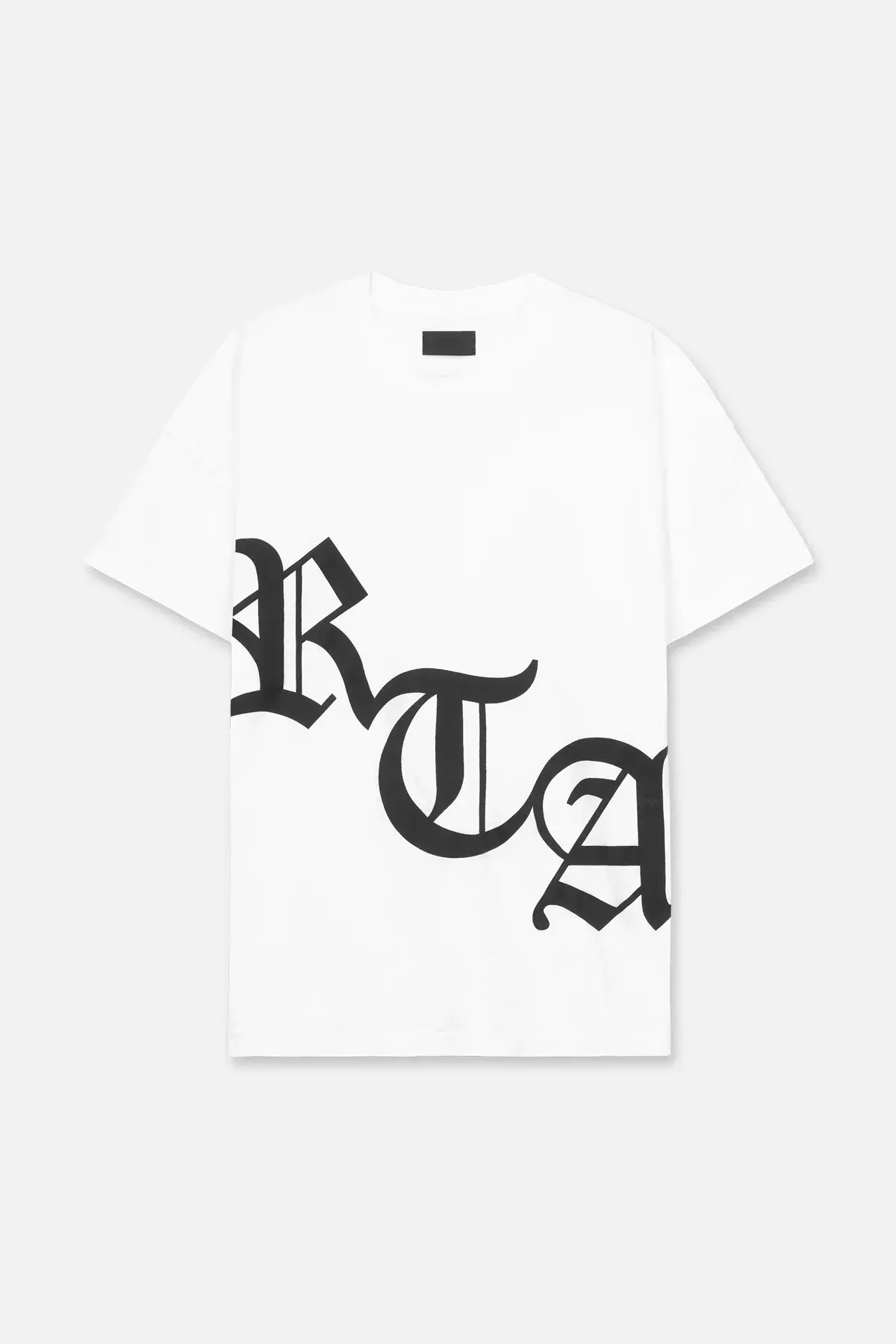 RTA WHITE TEE OLD ENGLISH LOGO