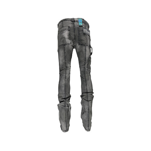 【DISCERNMENT】LN Rain raw denim jeans SERENEDE RAIN STACKED JEANS - GREY | Platinum