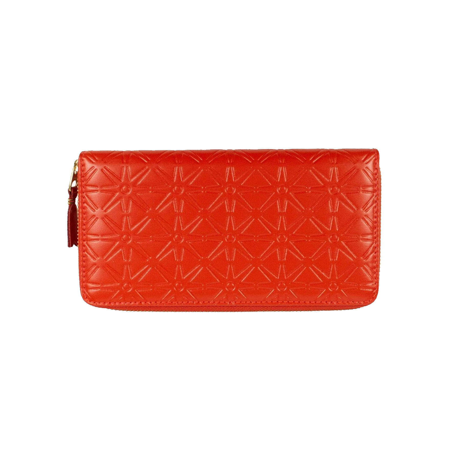 COMME DES GARÇONS EMBOSSED LONG WALLET IN ORANGE