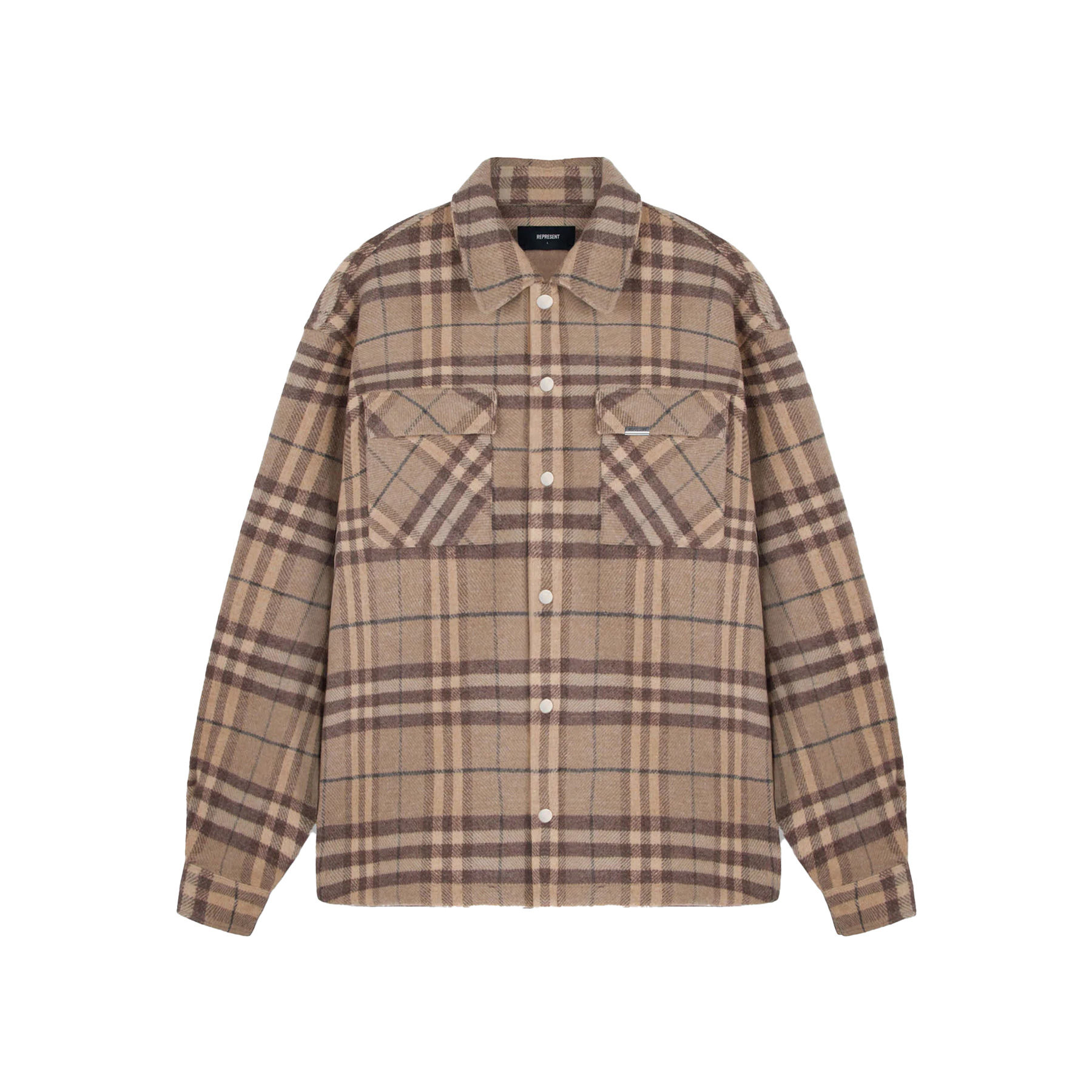 REPRESENT UK INITIAL PRINT FLANNEL SHIRT - HAZEL