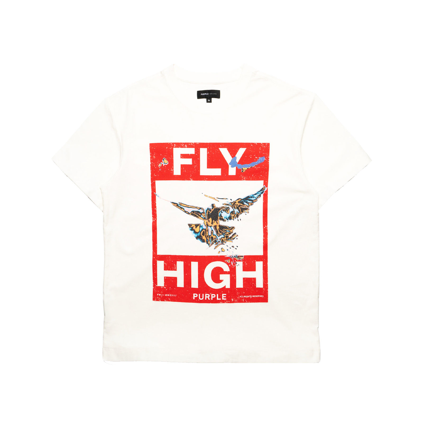 PURPLE BRAND FLY HIGH TEE - WHITE
