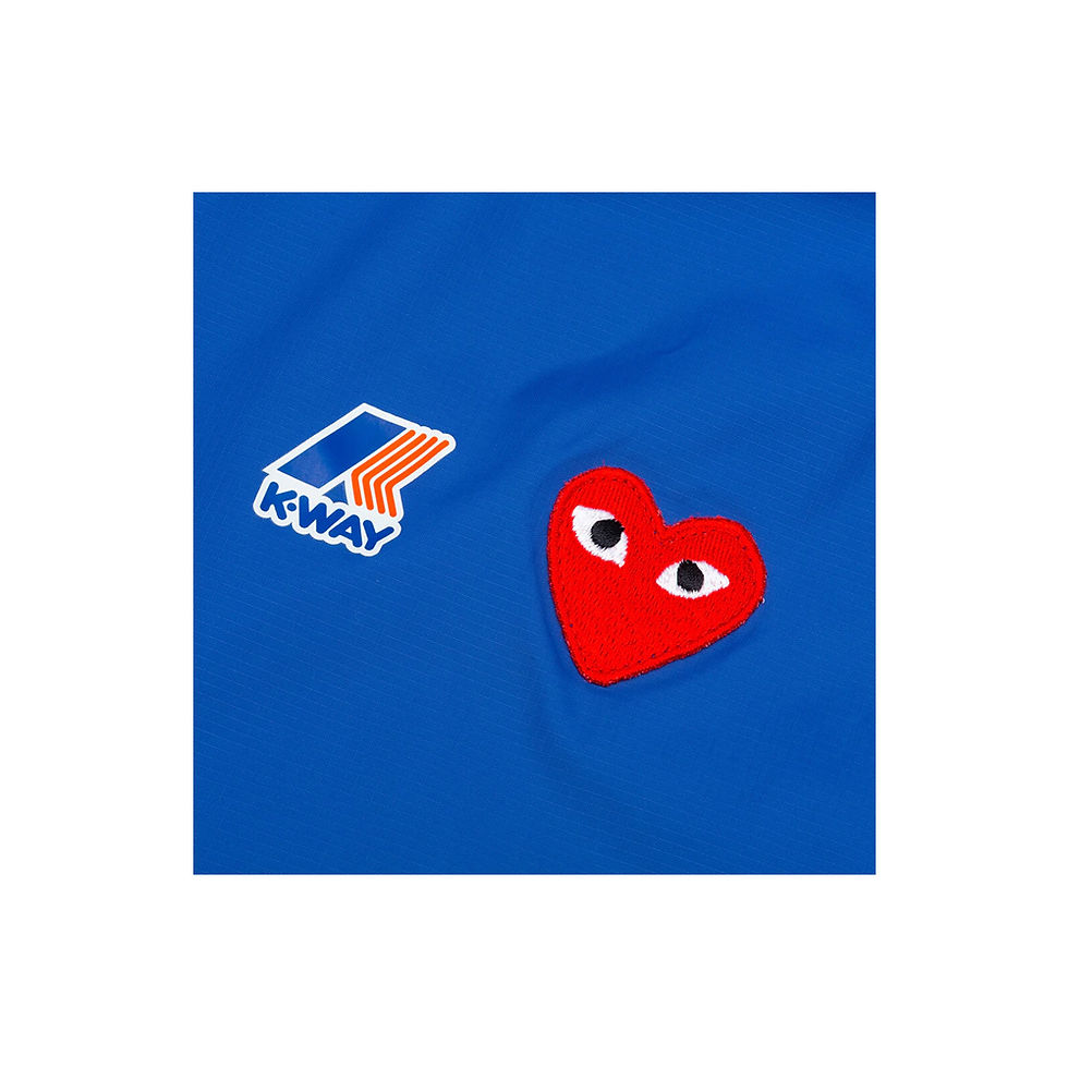Thumbnail: COMME DES GARÇONS PLAY K-WAY HALF ZIP JACKET - ROYAL BLUE