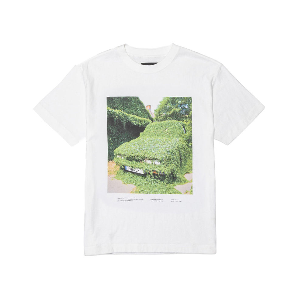 PURPLE BRAND TEXTURED JERSEY IVY LEAGUE TEE - OFF WHITE