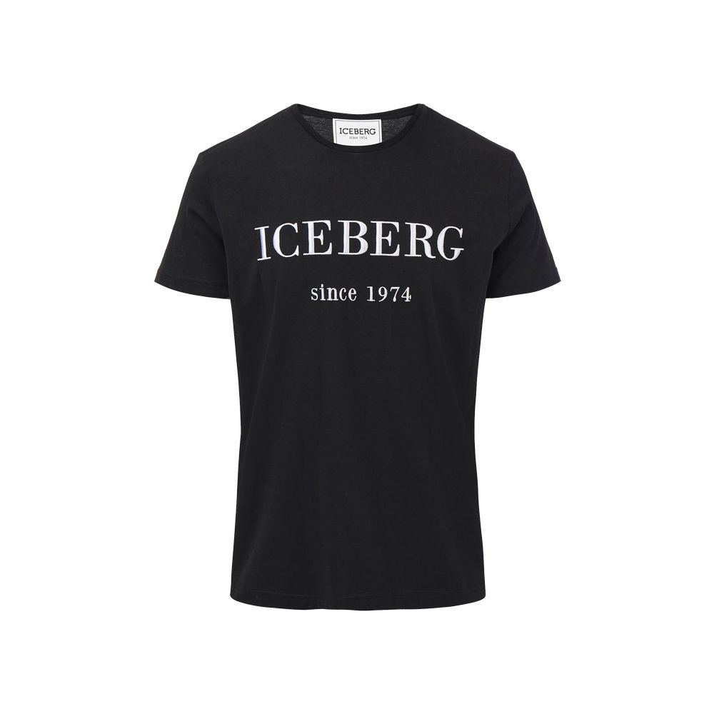 ICEBERG SINCE 1974 LOGO TEE IN BLACK