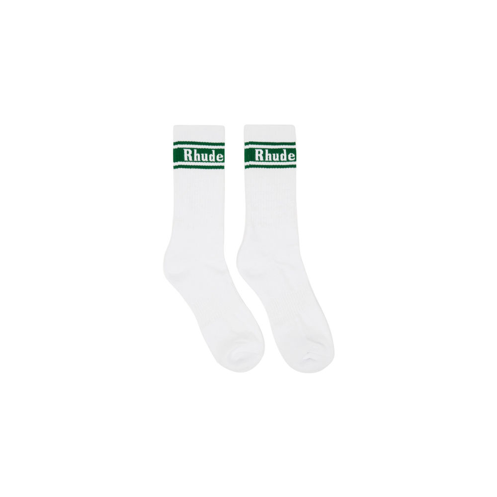 RHUDE STRIPE FOREST LOGO SOCK