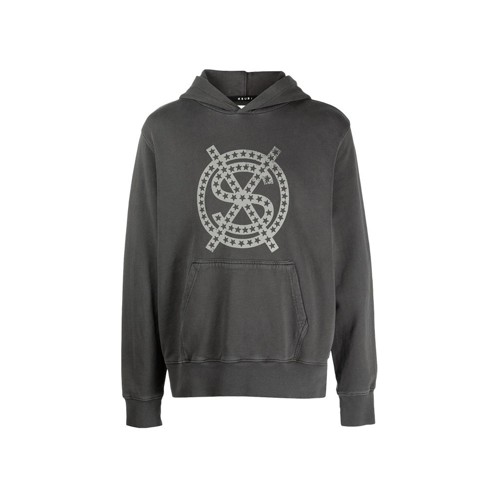 KSUBI DOLLAR STAR KASH HOODIE IN FADED BLACK