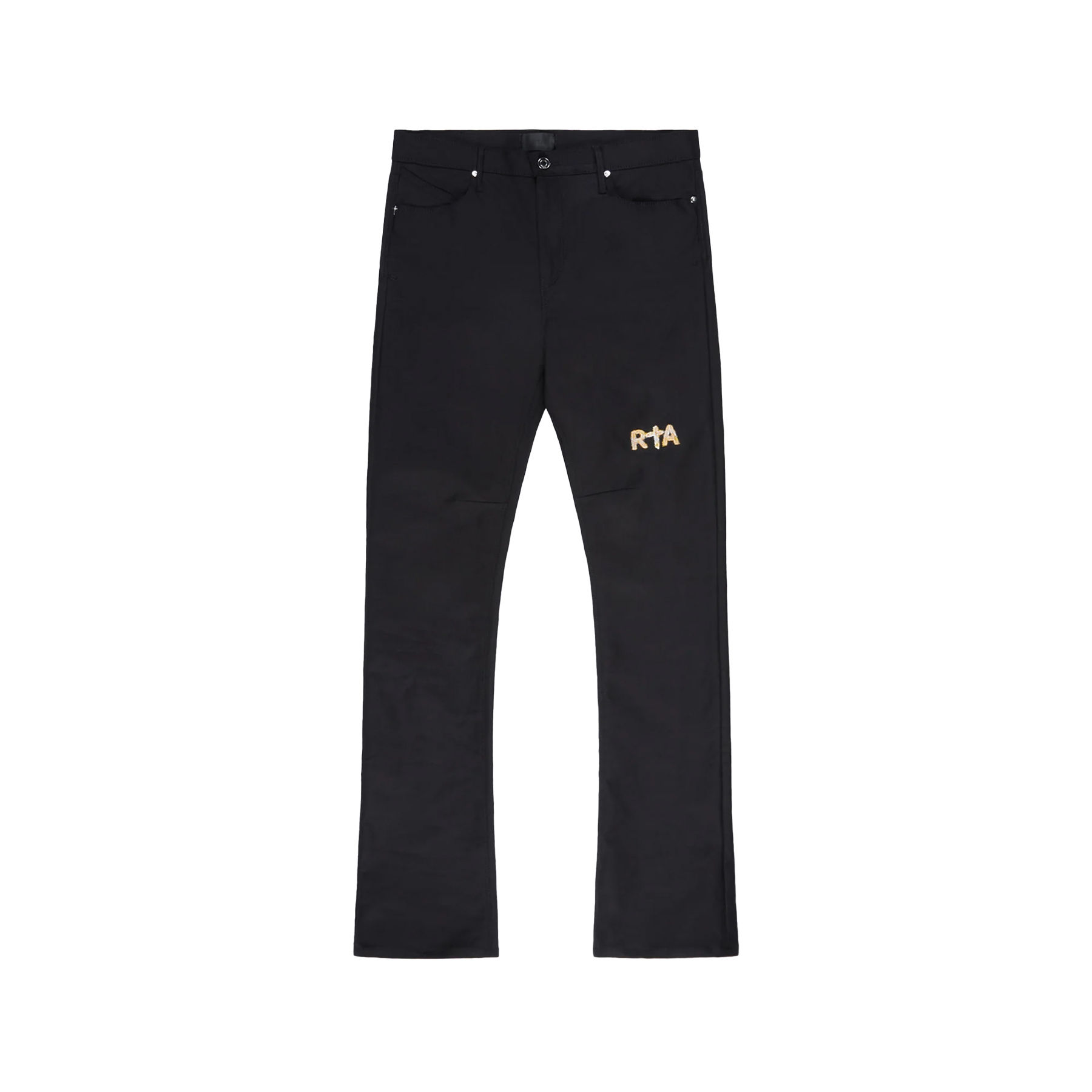 RTA BRAND SKINNY MINI FLARE JEAN - MATTE BLACK