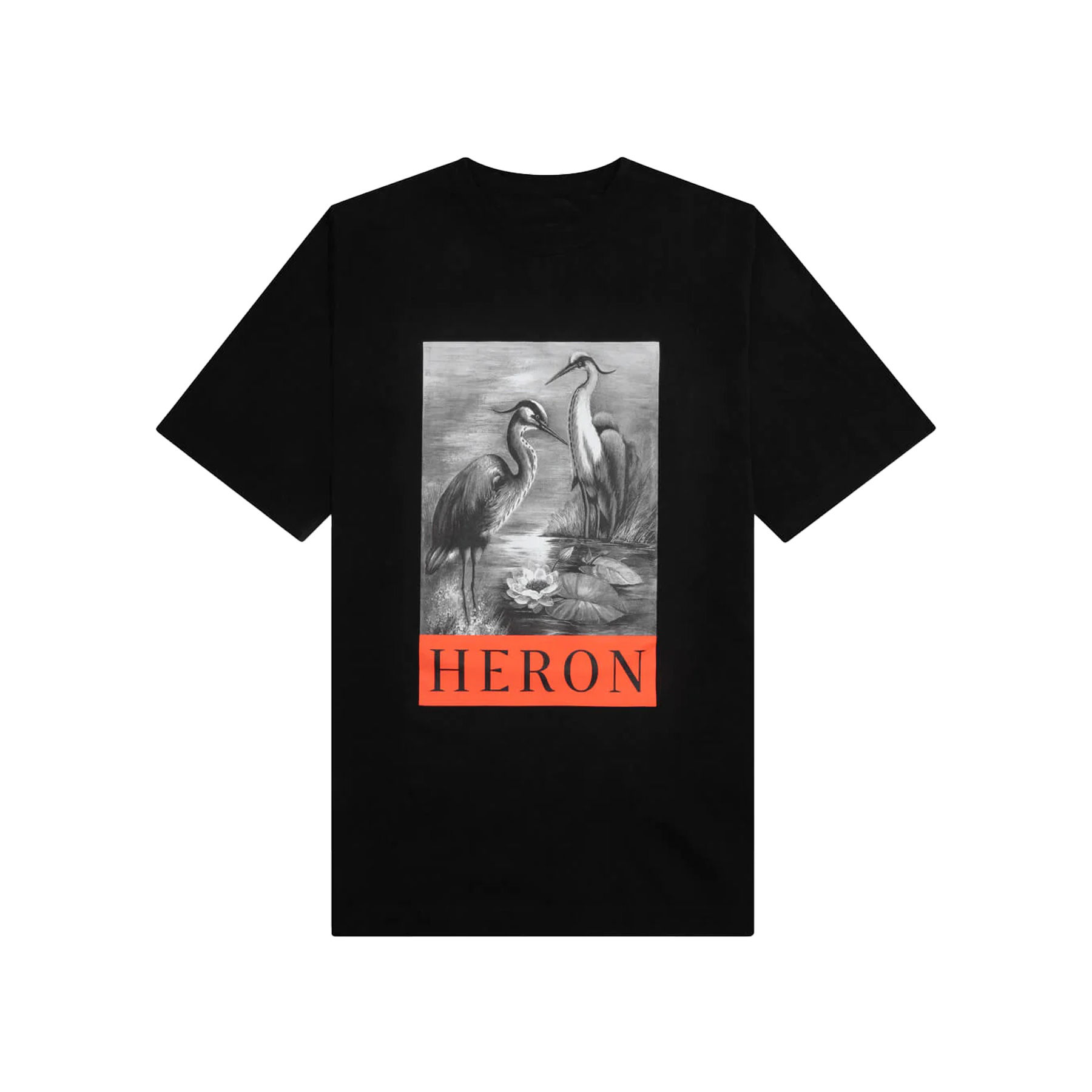 HERON PRESTON HERON BW TEE - BLACK