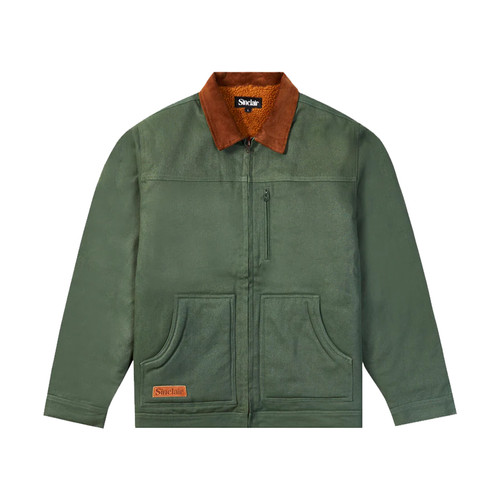 SINCLAIR COLLAR CANVAS WORK JACKET - OLIVE | Platinum