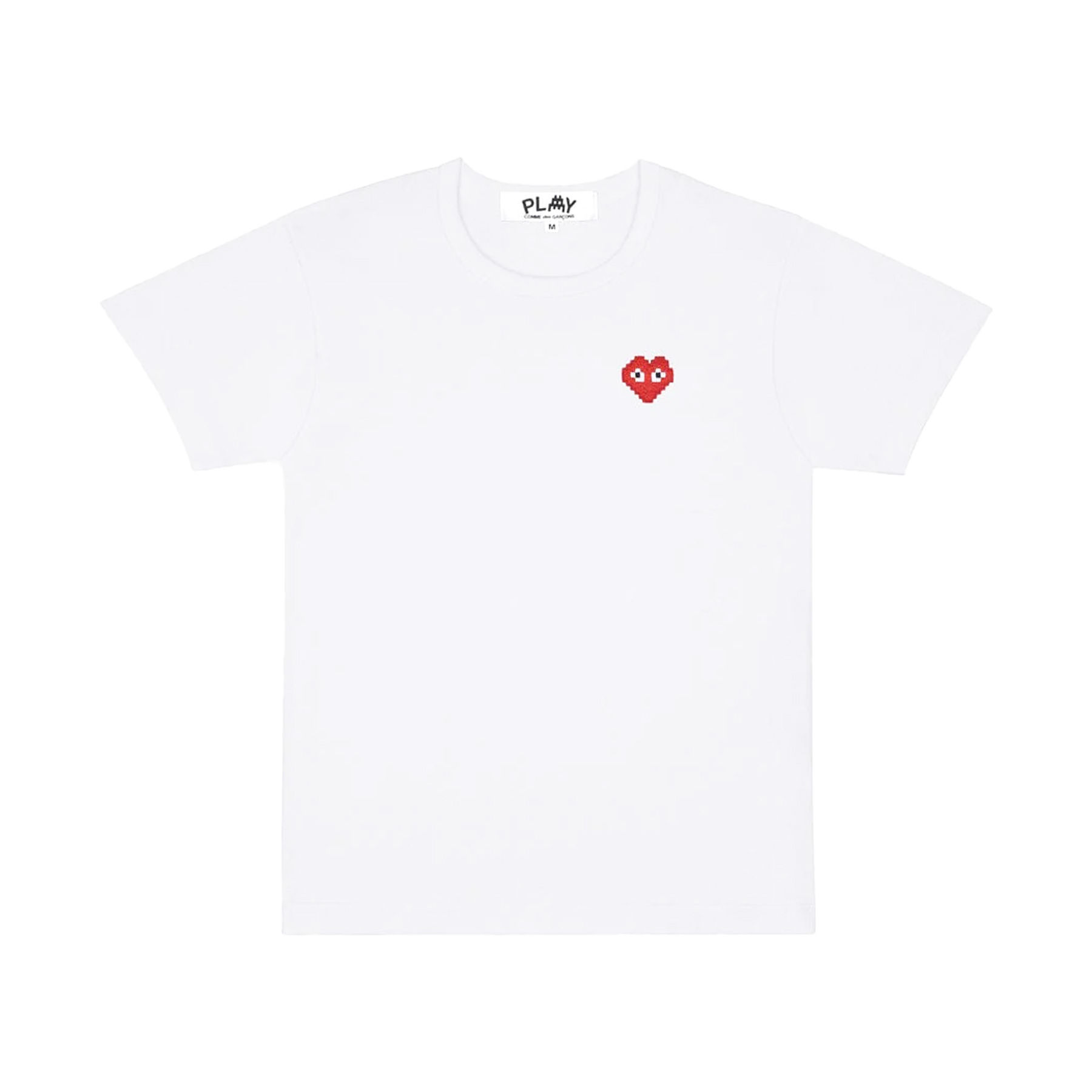 COMME DES GARÇONS PLAY INVADER TEE IN WHITE