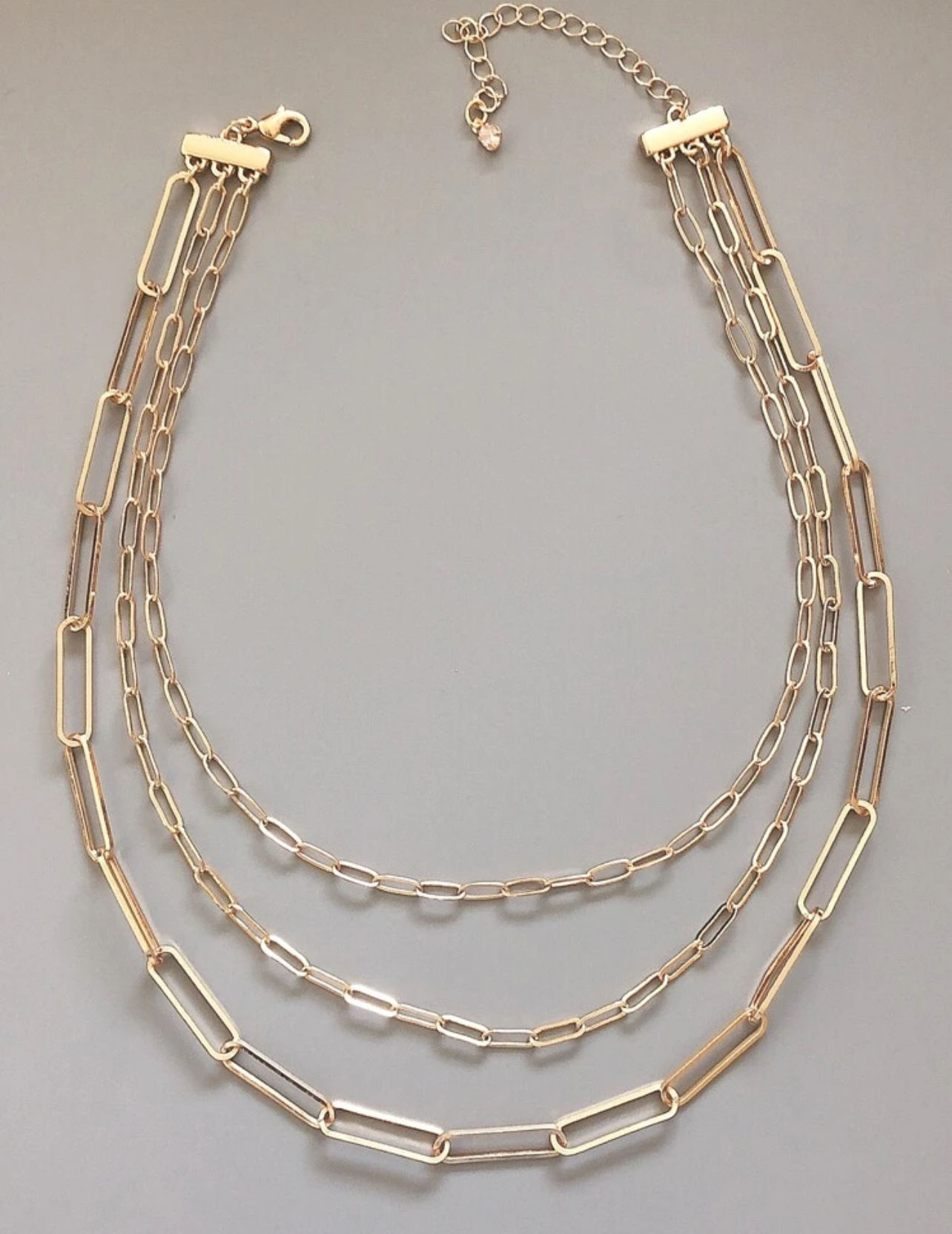 Layered Gold Colored Necklace