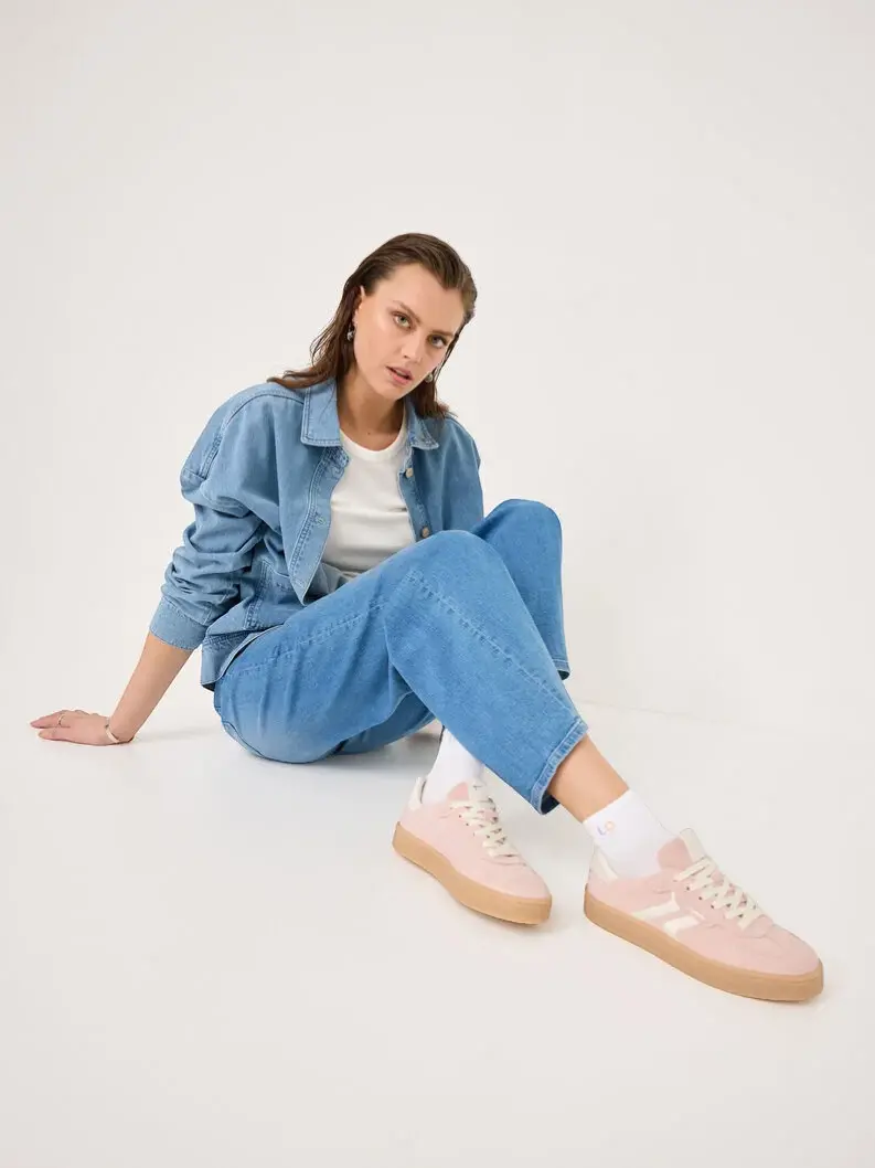 Miniature : Basket en cuir - Rose - 23723