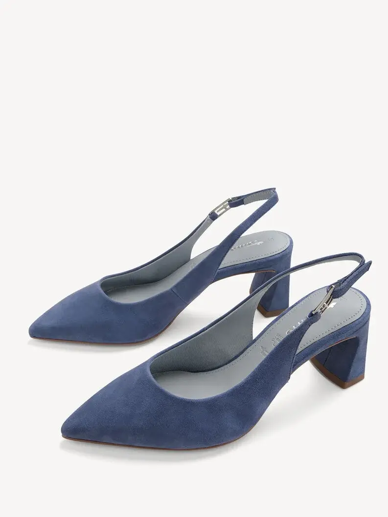 Miniature : Escarpin en cuir - bleu - 29624 - 800