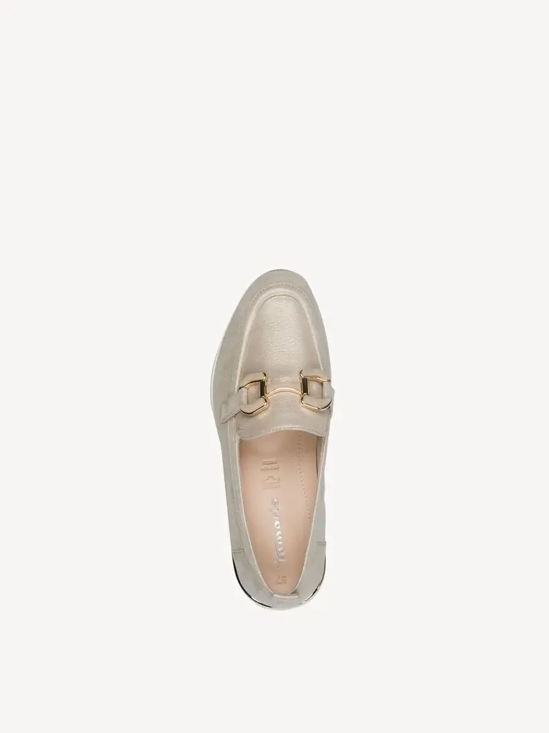 Miniature : Mocassins en cuir - beige - 24705 - 179