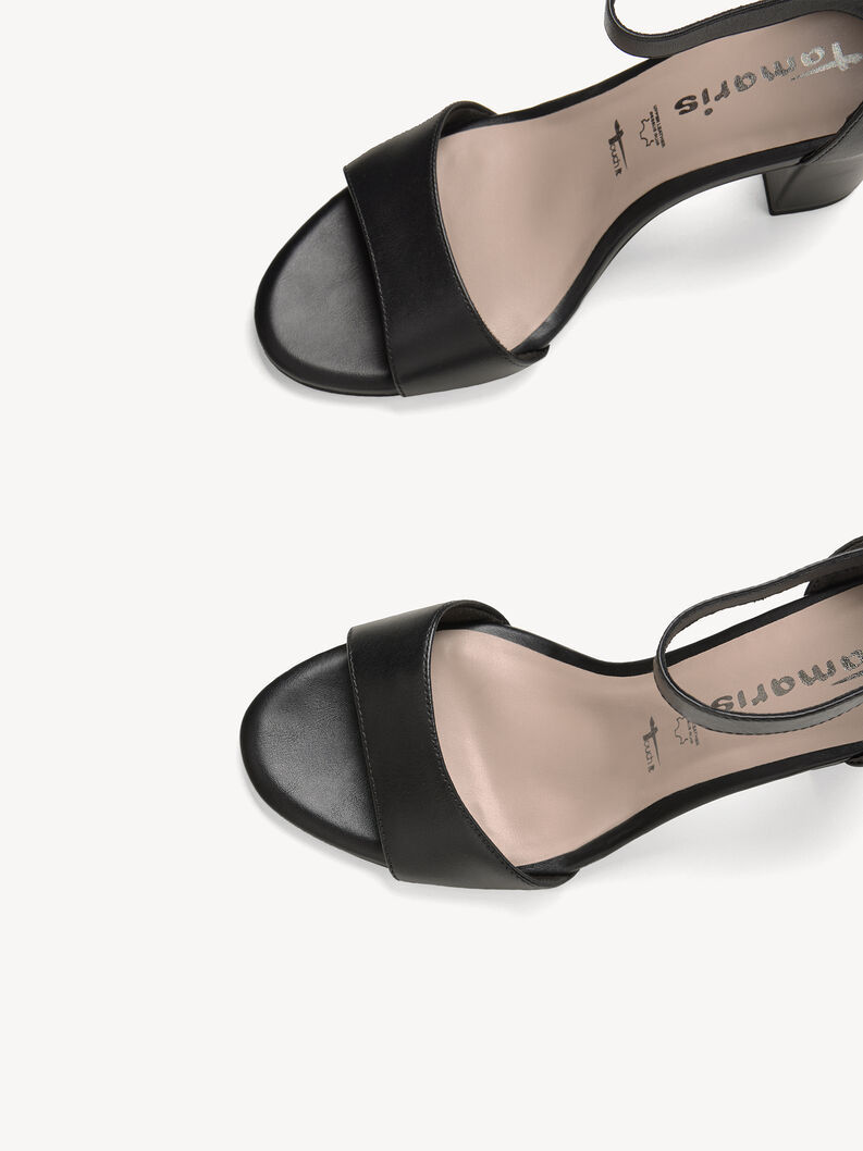 Miniature : Sandale à talon en cuir - noir - 28326 - 001