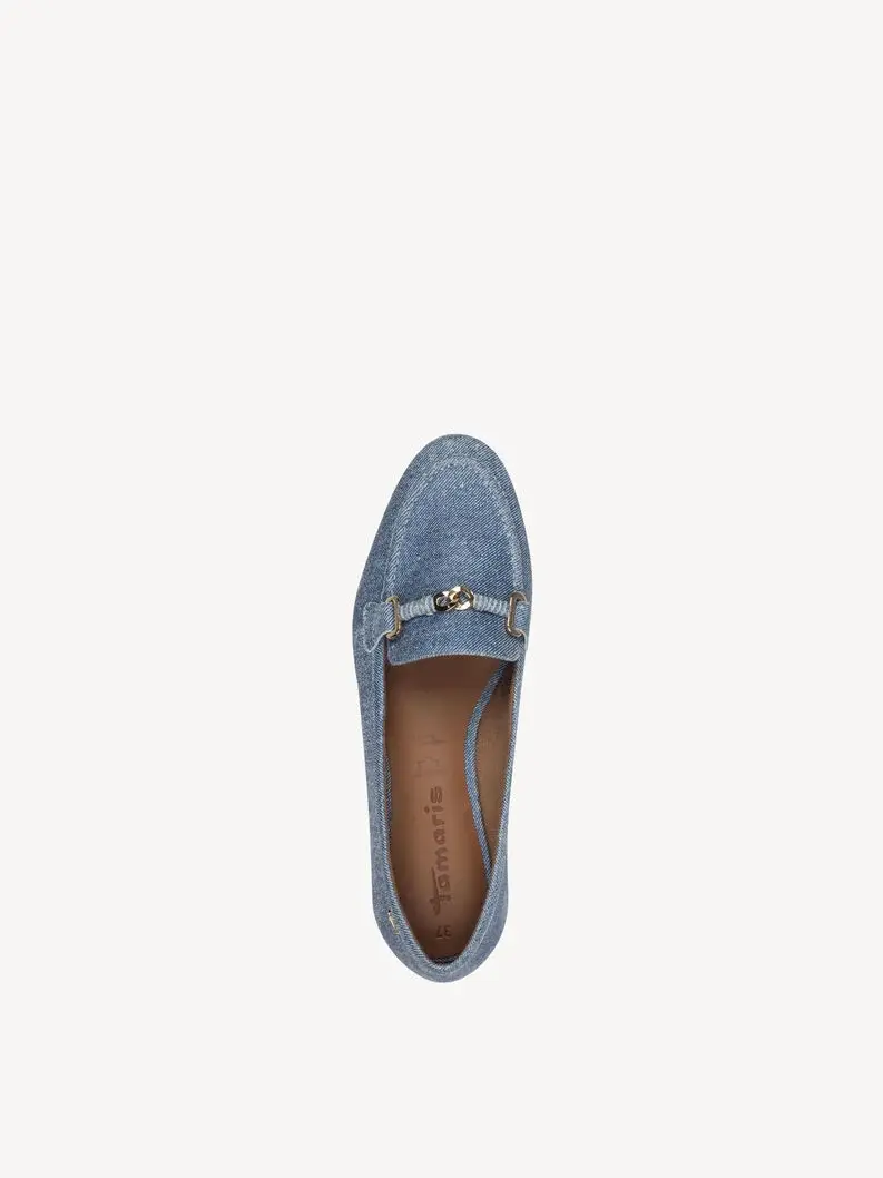Miniature : Mocassins en cuir - bleu - 24240 - 802