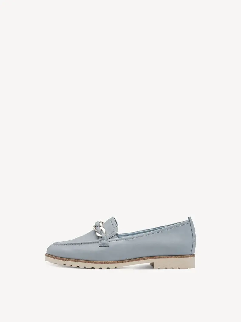 Mocassins en cuir - bleu - 24200 - 881