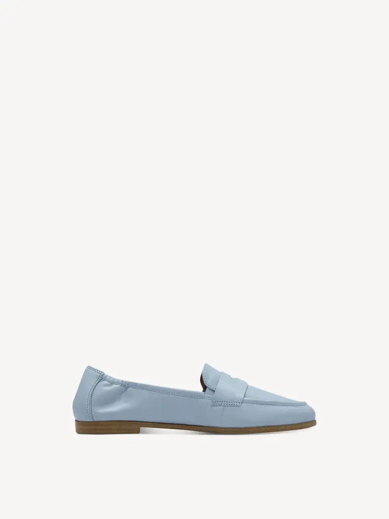 Miniature : Mocassins en cuir - bleu - 24210 - 880