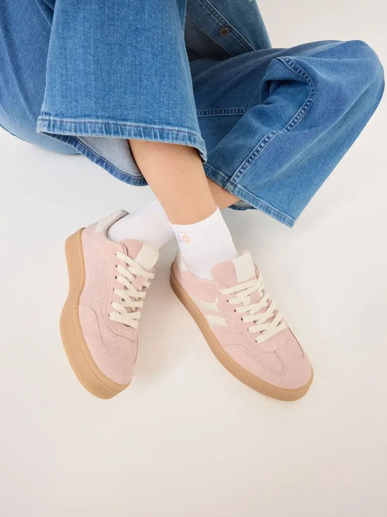 Miniature : Basket en cuir - Rose - 23723