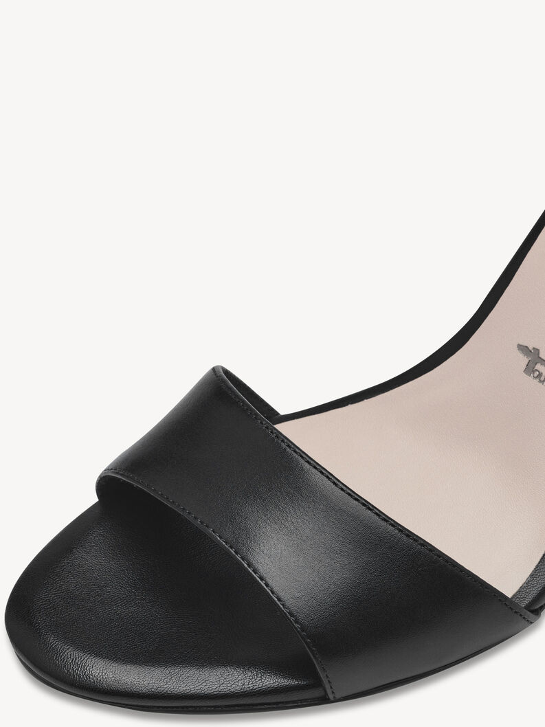 Miniature : Sandale à talon en cuir - noir - 28326 - 001