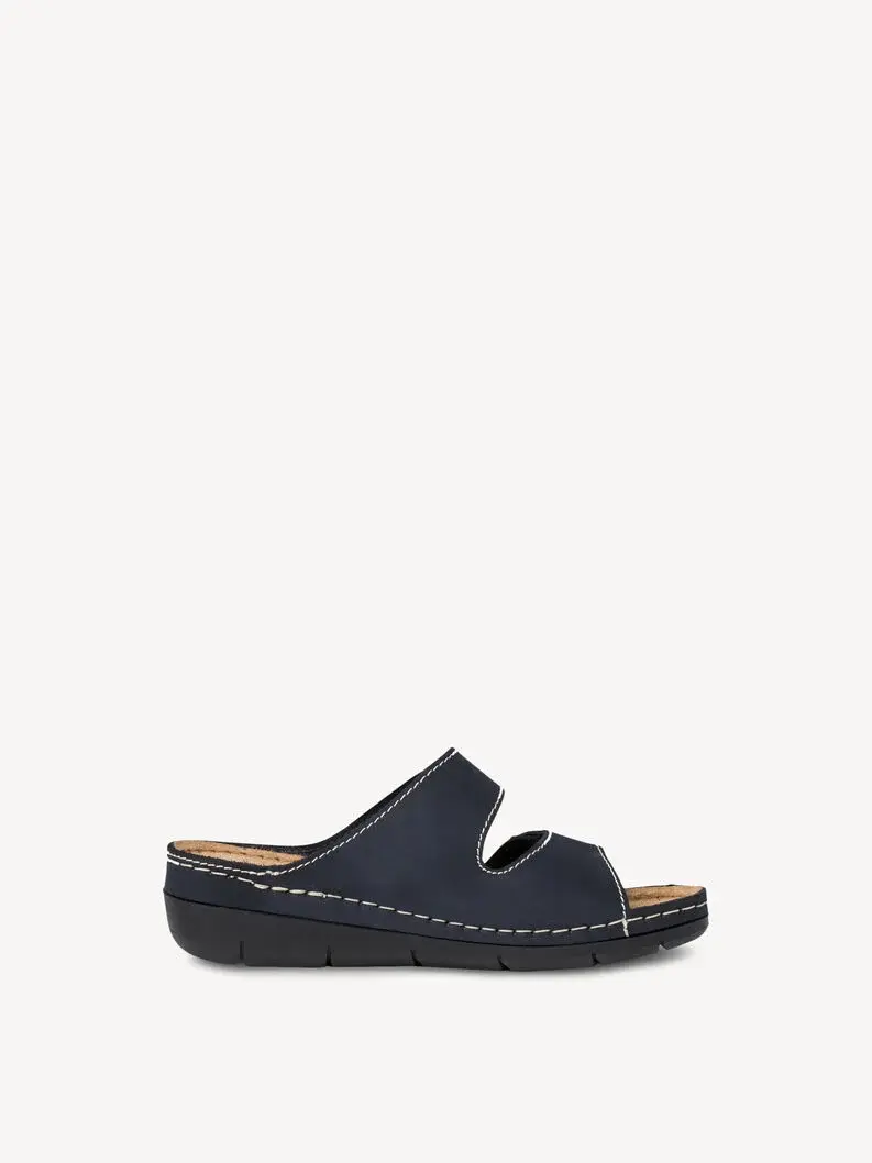 Miniature : Mules  en cuir - bleu - 27510 - 805
