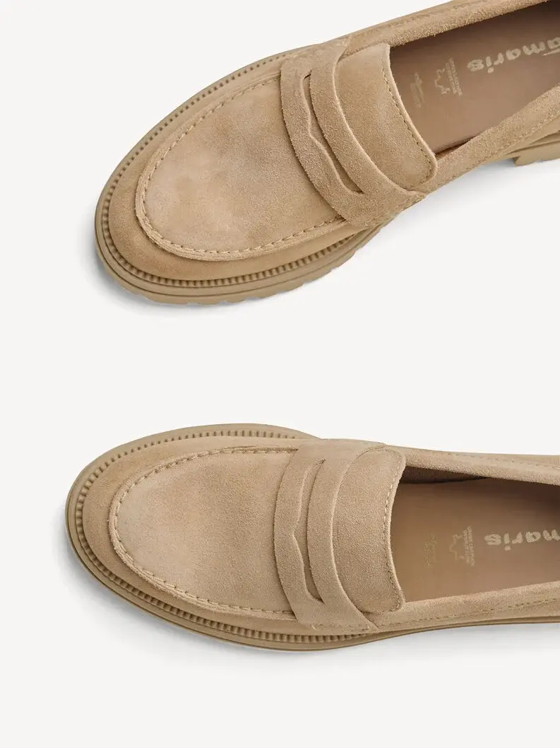 Miniature : Mocassins en cuir - beige - 24300 - 400