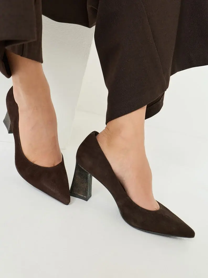 Miniature : Escarpin en cuir - mocca - 22427 - 303
