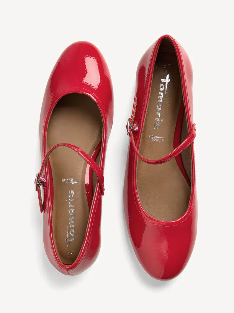 Miniature : Ballerines - rouge - 22122 - 524