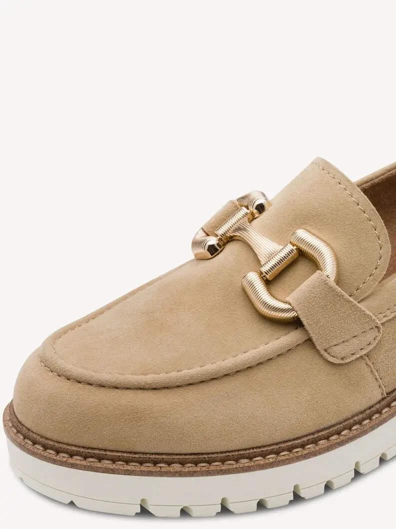 Miniature : Mocassin en cuir - beige - 24723 - 435