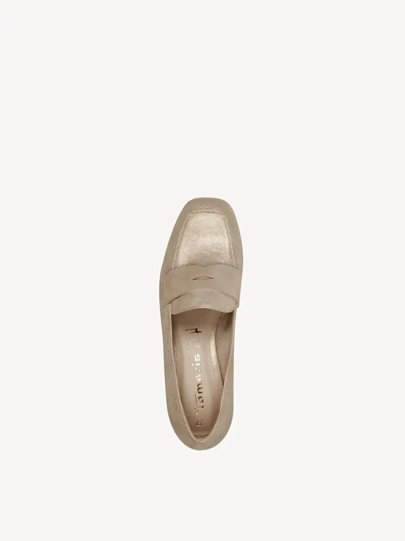 Miniature : Mocassins en cuir - beige - 24309 - 179
