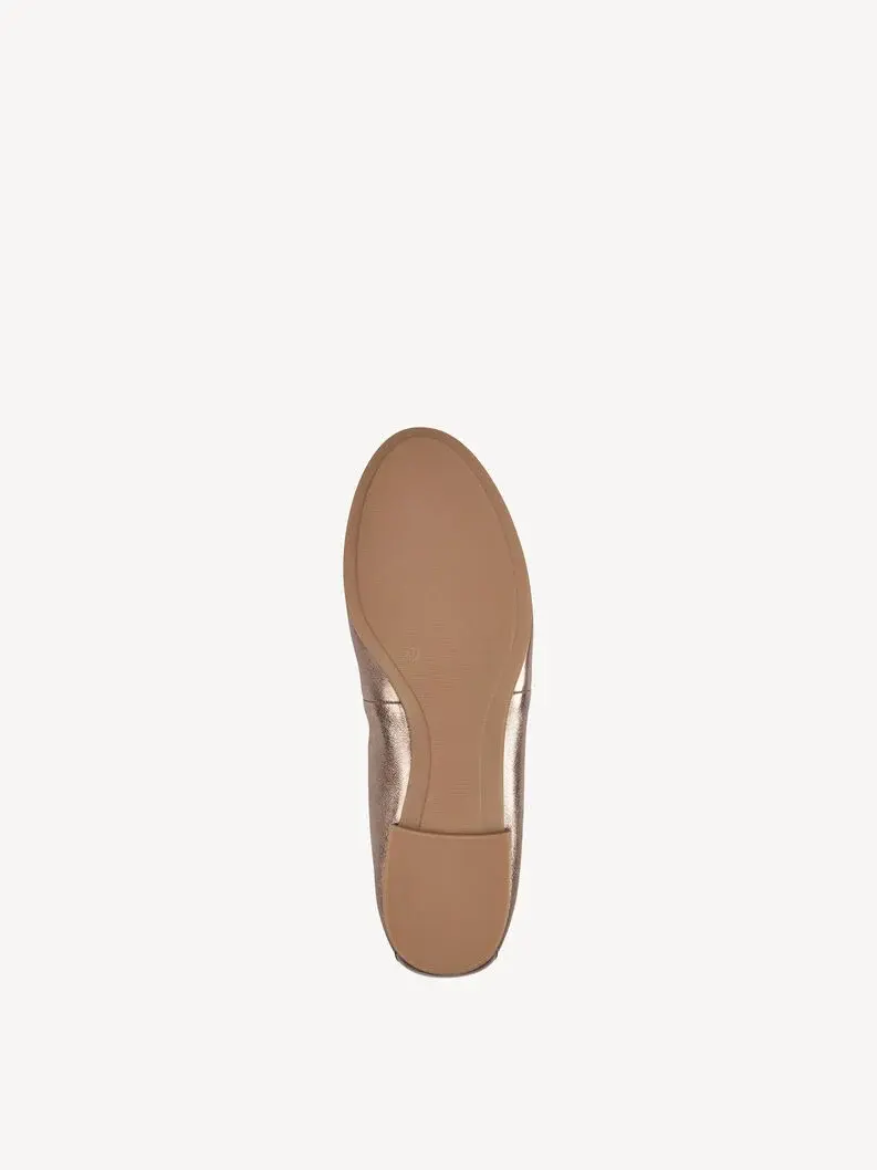 Miniature : Ballerines en cuir - bronze - 22116 - 901
