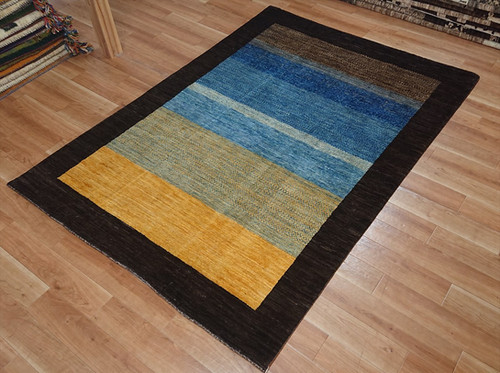 ハンドメイド 天然ラグ ガゼニラハット COLOR Ver ラグ 202x145㎝ Blue