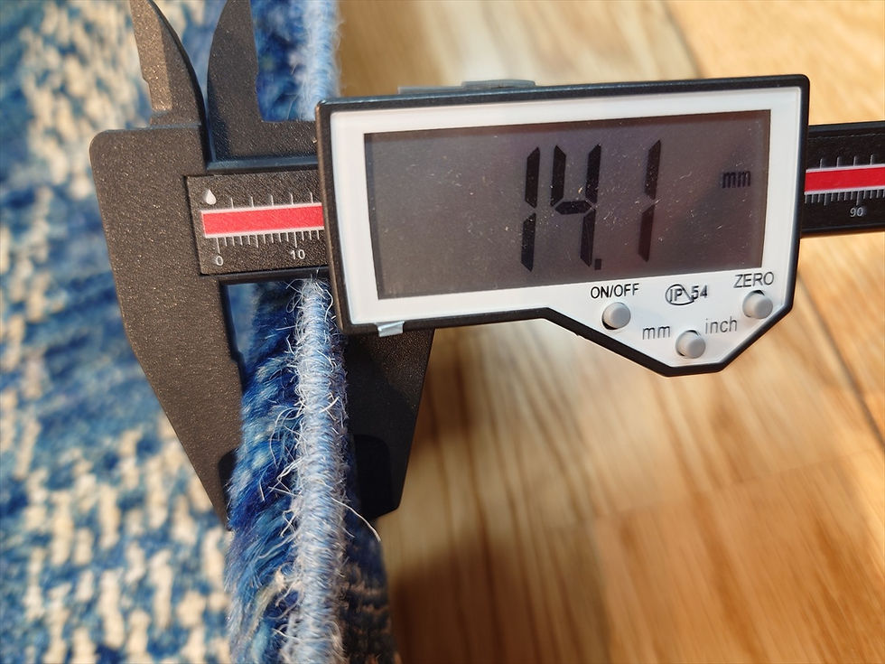 サムネイル： ハンドメイド　夏は涼しく冬は暖かい ガゼニラハットColor 玄関マット　ラグ　92x64㎝　チェス柄
