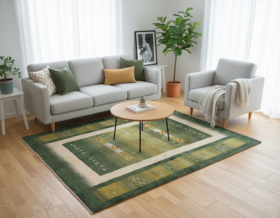 サムネイル： ペルシャ　ギャッベ　リビング　ラグ　198x155cm　パネル　RJ10035