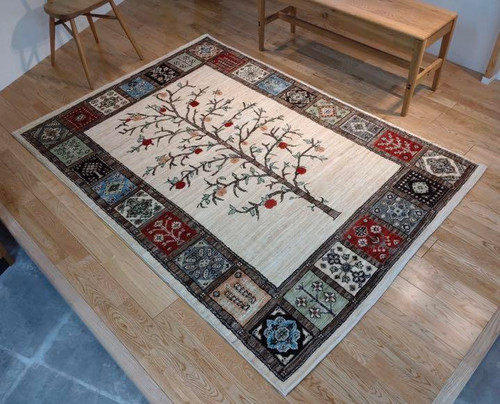 夏は涼しく冬は暖かい 天然ラグ ガゼニラハット COLOR Ver, ザクロの木