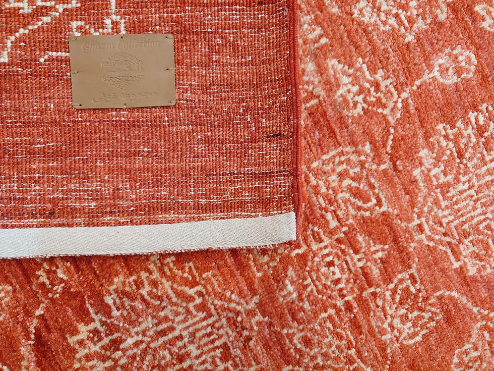 サムネイル： 夏は涼しく冬は暖かい天然無染めラグ ガゼニラハット 肌触りが気持ちい　250x198cm　D813