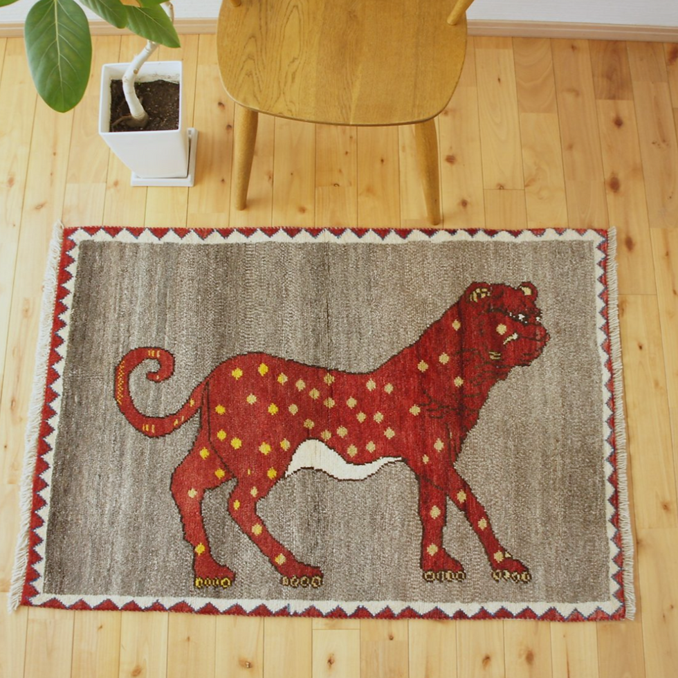 サムネイル： ペルシャ ヒョウギャッベ　オールドギャッベ　アマレバフト　115x80cm