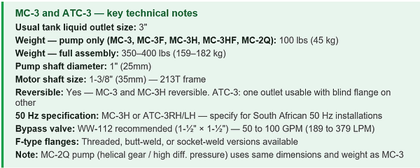 Key technical Notes of the ATC -3 & MC -3