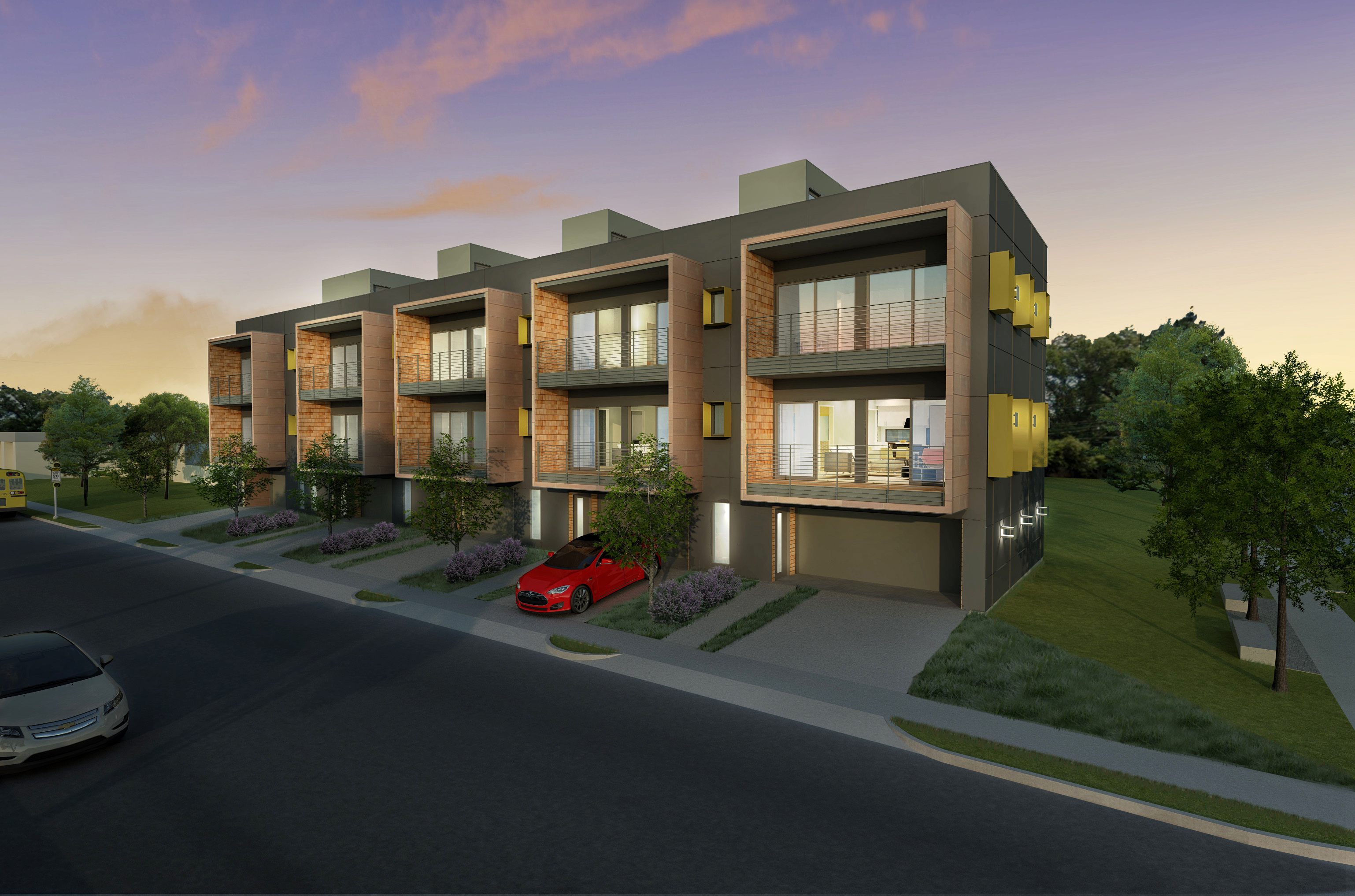 Rusk townhomes a gruppo architects dallas texas