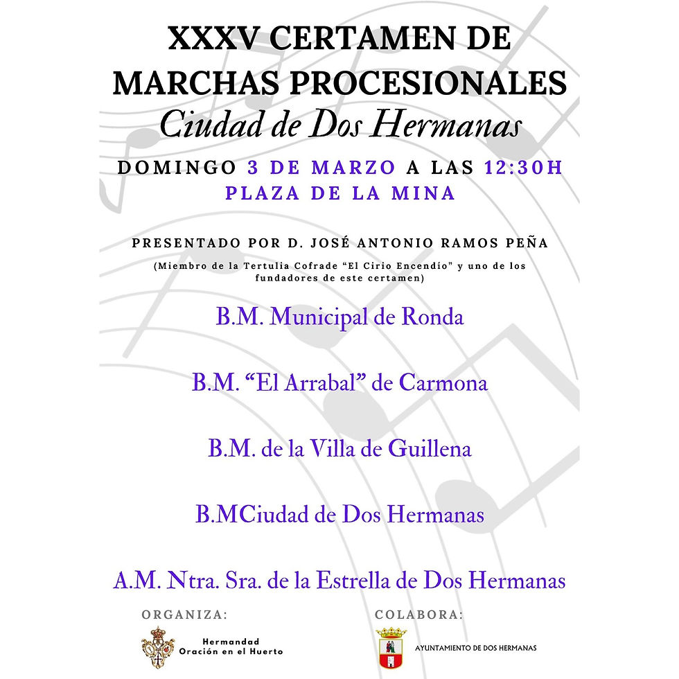 Cartel Concierto de marchas procesionales