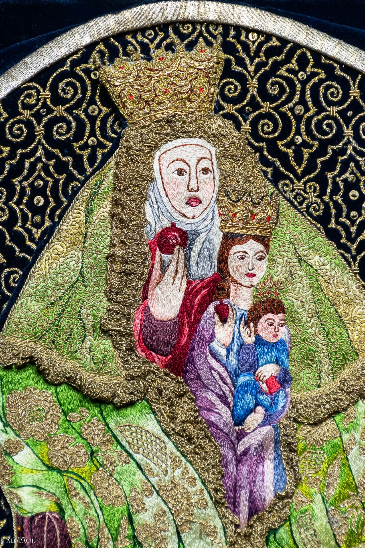 Culmina la restauración del palio de María Santísima del Mayor Dolor