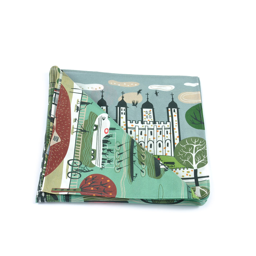 Thumbnail: Thames People Silk & Cotton Pocket Square