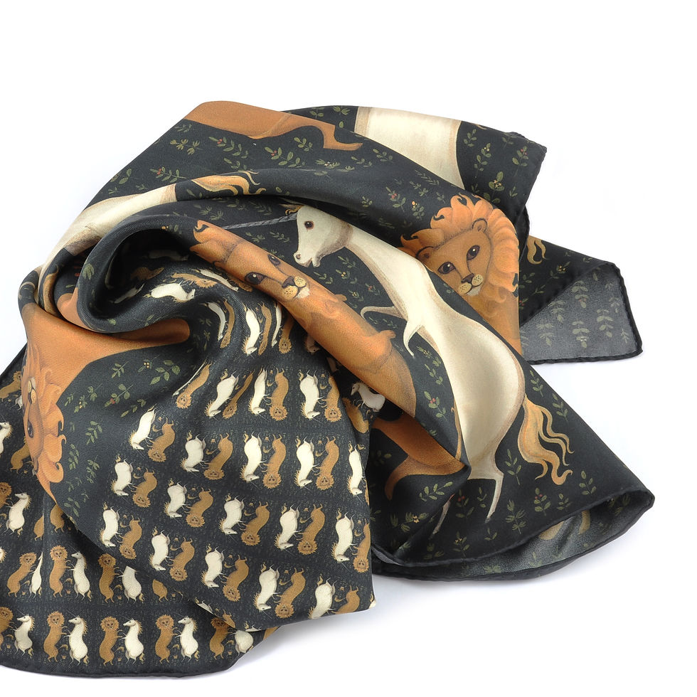 Thumbnail: Lions & Unicorns II Square Scarf