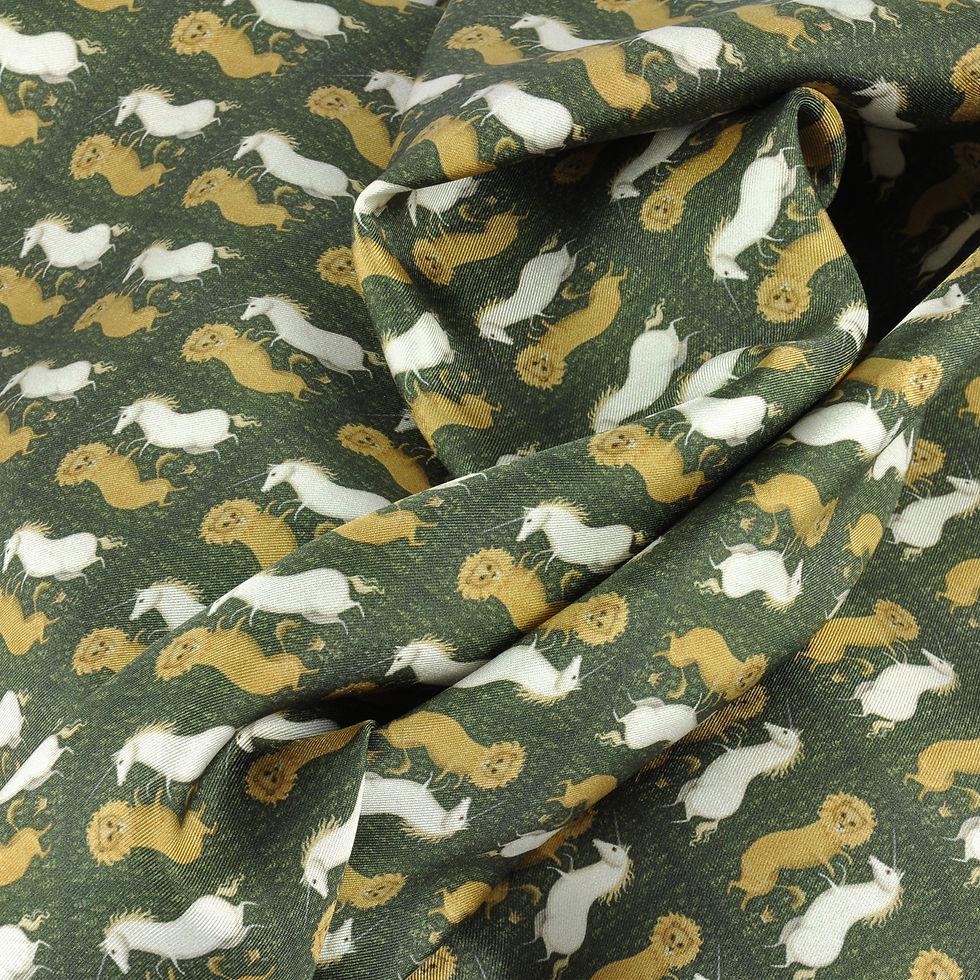 Thumbnail: Lions & Unicorns Scarf & Pocket Square set